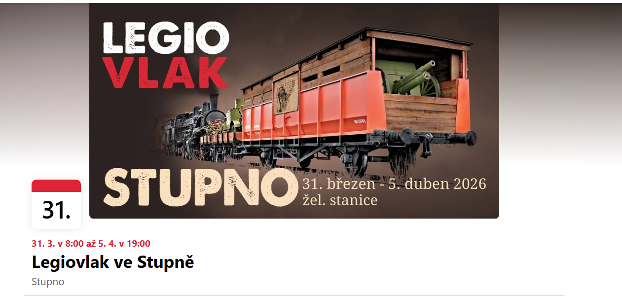 Legiovlak Stupno 2026